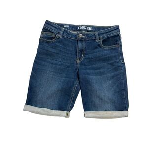 Cherokee Girl’s Classic Blue Jean Cuffed Bermuda Shorts